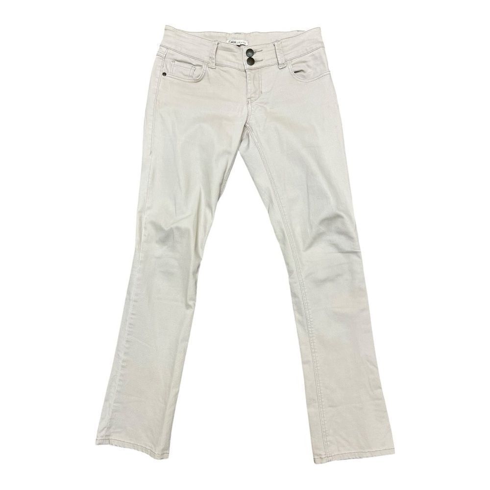 CAbi Cream Bootcut Jeans Pants Size 4 Stretch Classic Preppy